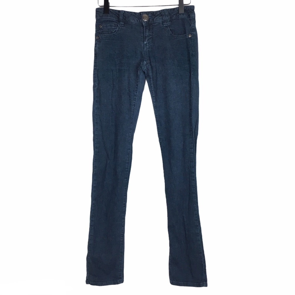 JOLT Jeans Skinny Slim Dark Wash Stretch Denim Low Rise Slim Distressed Size 3